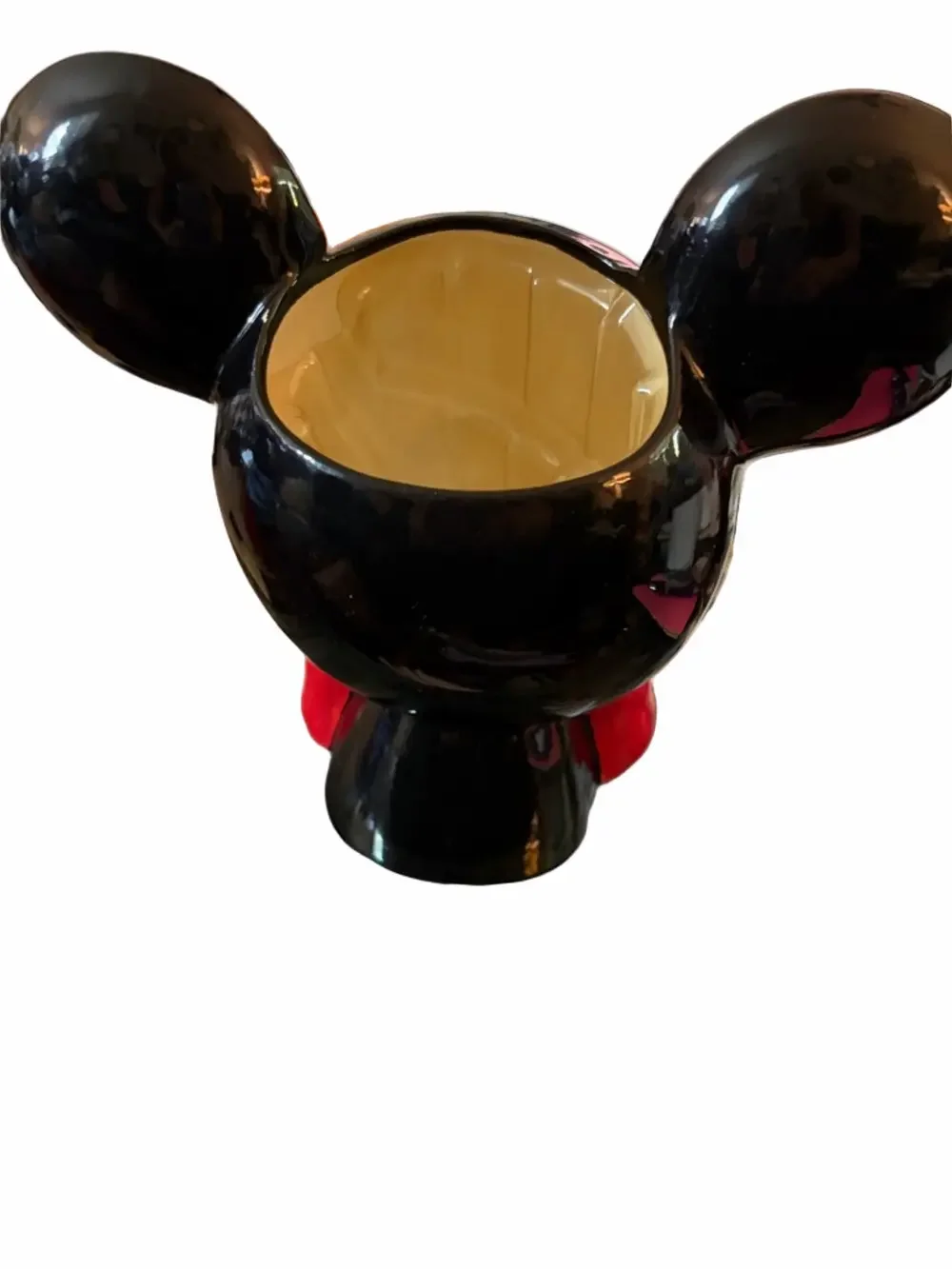Disney Micky Mouse head with heart bow tie ceramic planter Teleflora Vintage.